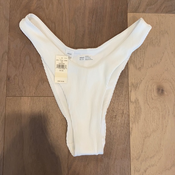 aerie Other - NWT Aerie “Cheekier” XS Rib White Suit Bottoms